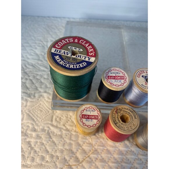 Vintage Sewing Thread wood Spool set of 11 #18 - Picture 5 of 9